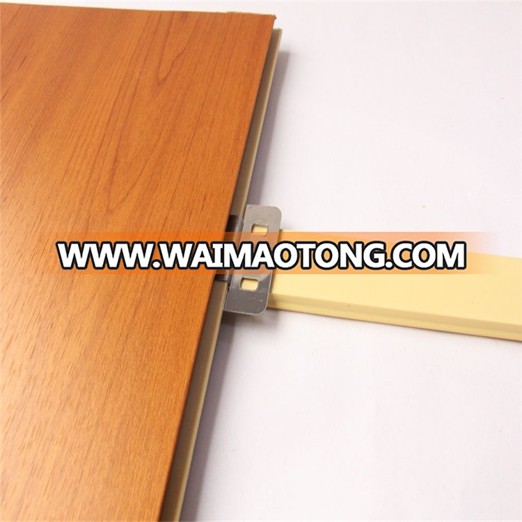 installation wood grain wpc pvc wall ceilings panel design  with waterproof fireproof